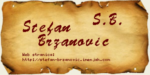 Stefan Brzanović vizit kartica